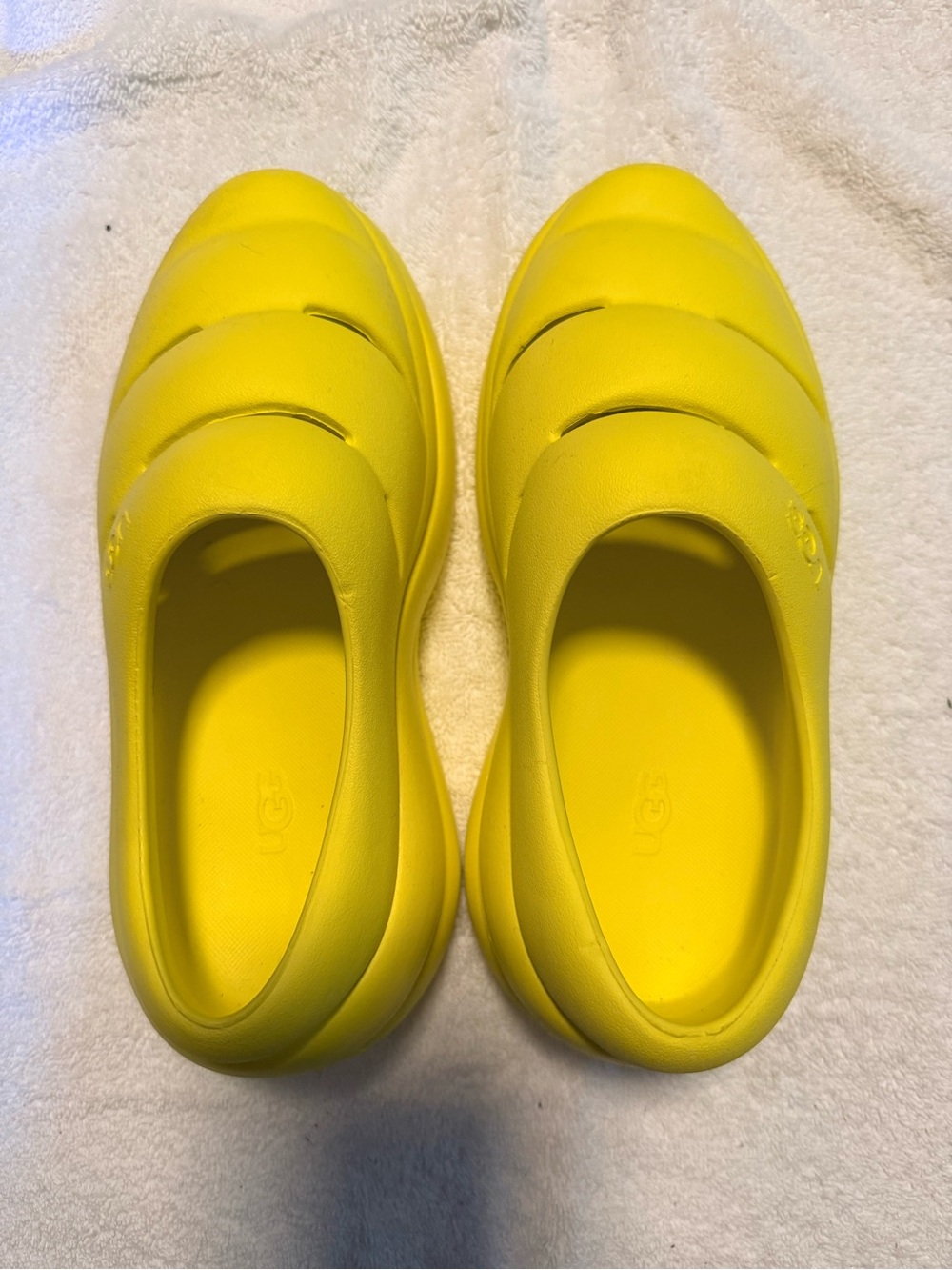 UGG Yellow Foam Slip-On Clogs